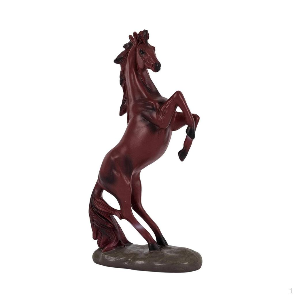 Horse Statue Rearing Figurine Decorative Shelf Decor for Art Collectors, Bookshelf, Office,