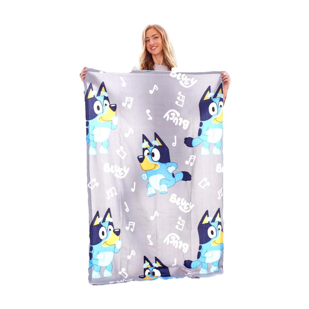 Bluey Childrens/Kids Fleece Music Notes Supersoft Blanket