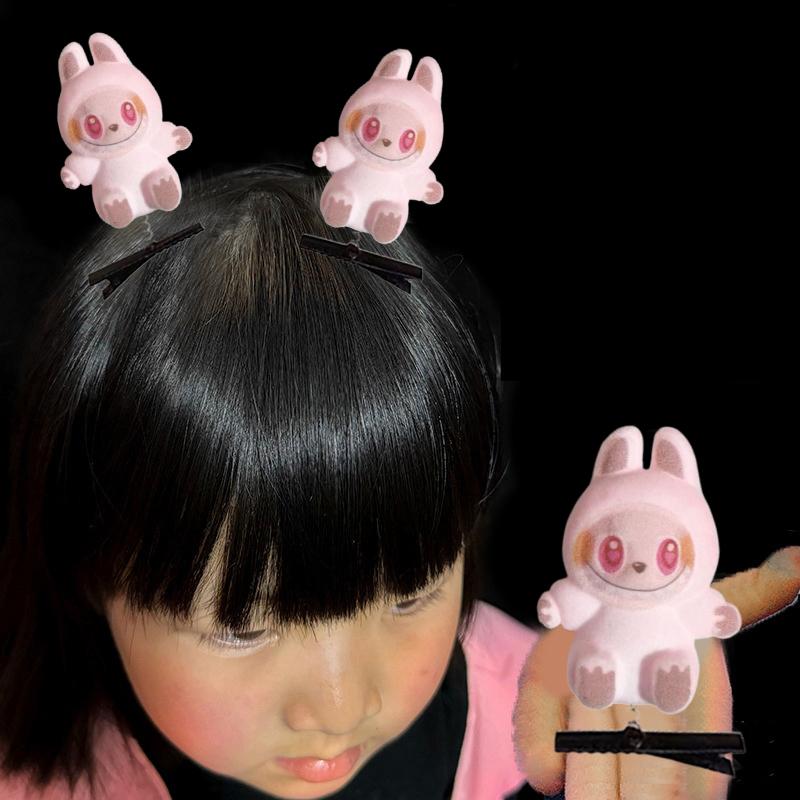 5 Buc. Clipsuri de Păr 3D Labubu Clipsuri de Păr cu Arcuri Desen Animat Plus Păr Ace de Păr Bricolaj Clip Cioc de Rață Accesorii de Păr pentru Copii