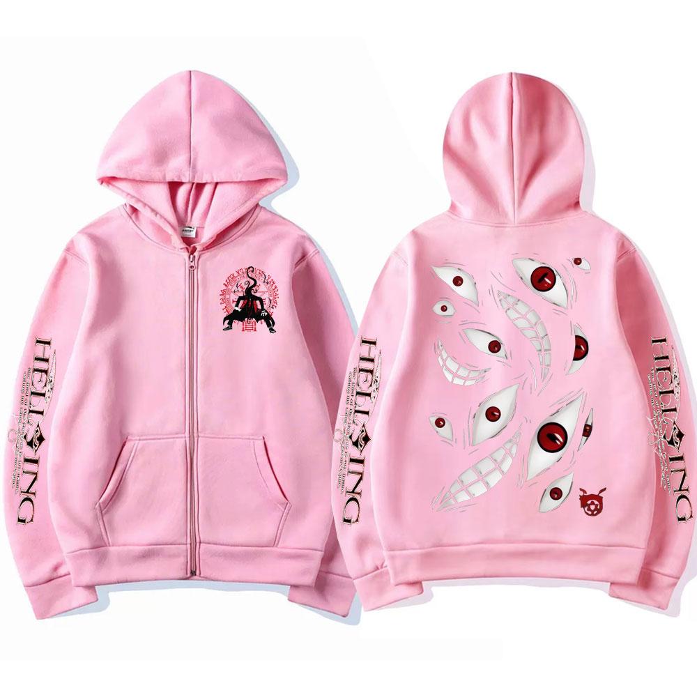 Fullmetal Alchemist Anime mikina Brotherhood Pride Eyes Potištěná Kapuce Muži Ženy Zip Klasické mikiny Harajuku Zip Jacket