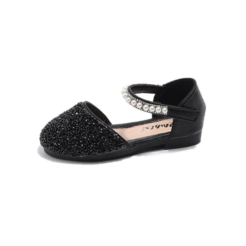 

Girls Princess Shoes Toes Capped Soft Sole Kids Sandals Performance Shows Summer New Children Leather Shoes Sweet Trendy 25