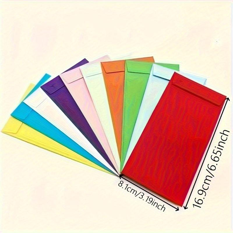30pcs Self Sealing Colored Money Envelopes Suitable For Cash, Salary, Savings, Coins, Currency, Letters