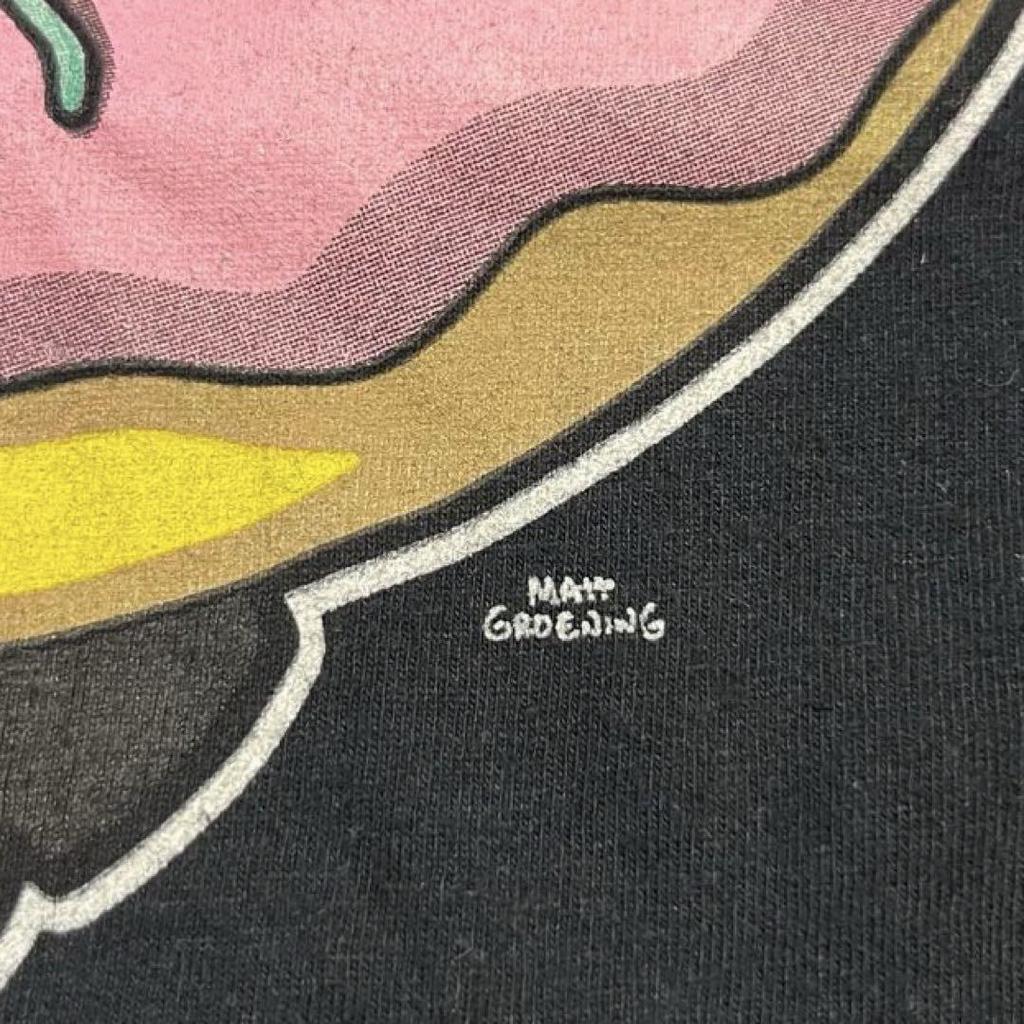 [USED] The Simpsons Donut Anime T-Shirt 00s Homer Simpson 20th Anniversary Limited Edition
