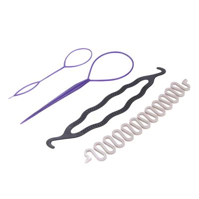4 Pezzi Aiuto per Capelli Chignon r Strumento Twister per Capelli per Trecciare Coda di Cavallo Treccia Francese