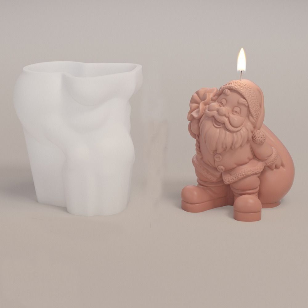 Christmas Tree Christmas Candle Mold Santa Claus Candle Making Tools  Festival Decorations