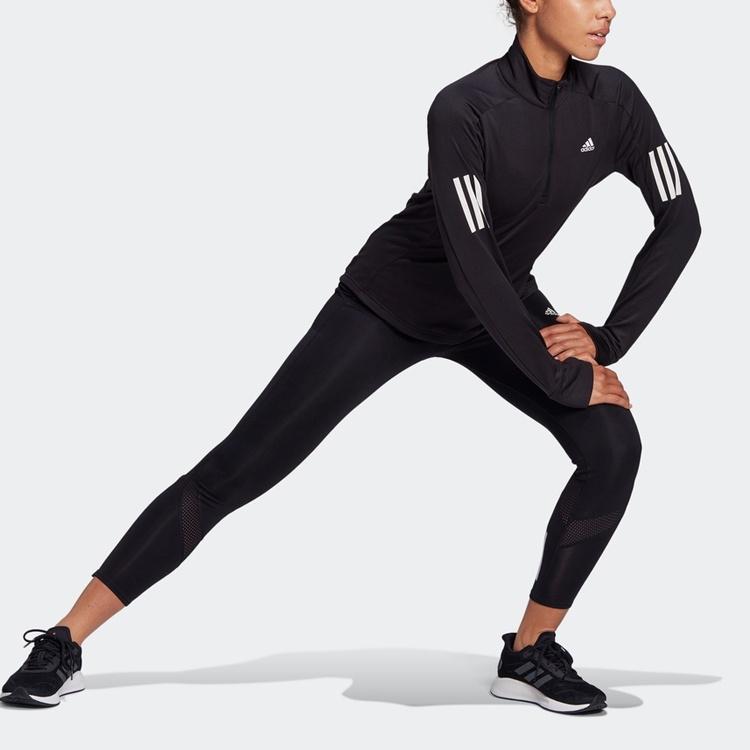 (WMNS) adidas Logo Stripe Printing Running Stand Collar Jacket Black Women's GC6642