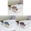 Dins Metal Large Frame Sun Glasses With Purple Lenses For Fashion Streetwear