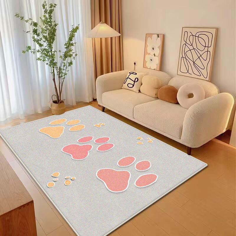 

Cute Cartoon Non-slip Rug Soft Fluffy Washable Carpet for Bedroom Sofa Table with Animal Footprints 60*90cm