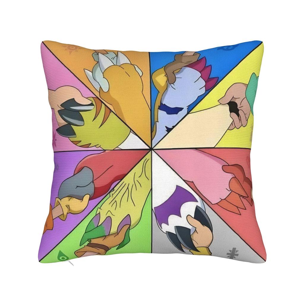Digimons Cartoon Square Pillow Case Cushion Covers Fashion Polyester Decor Pillowcase For Home 40X40Cm