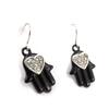 Les Trésors De Lily [J7714] - Designer-Ohrringe 'Fatma' schwarz weiß