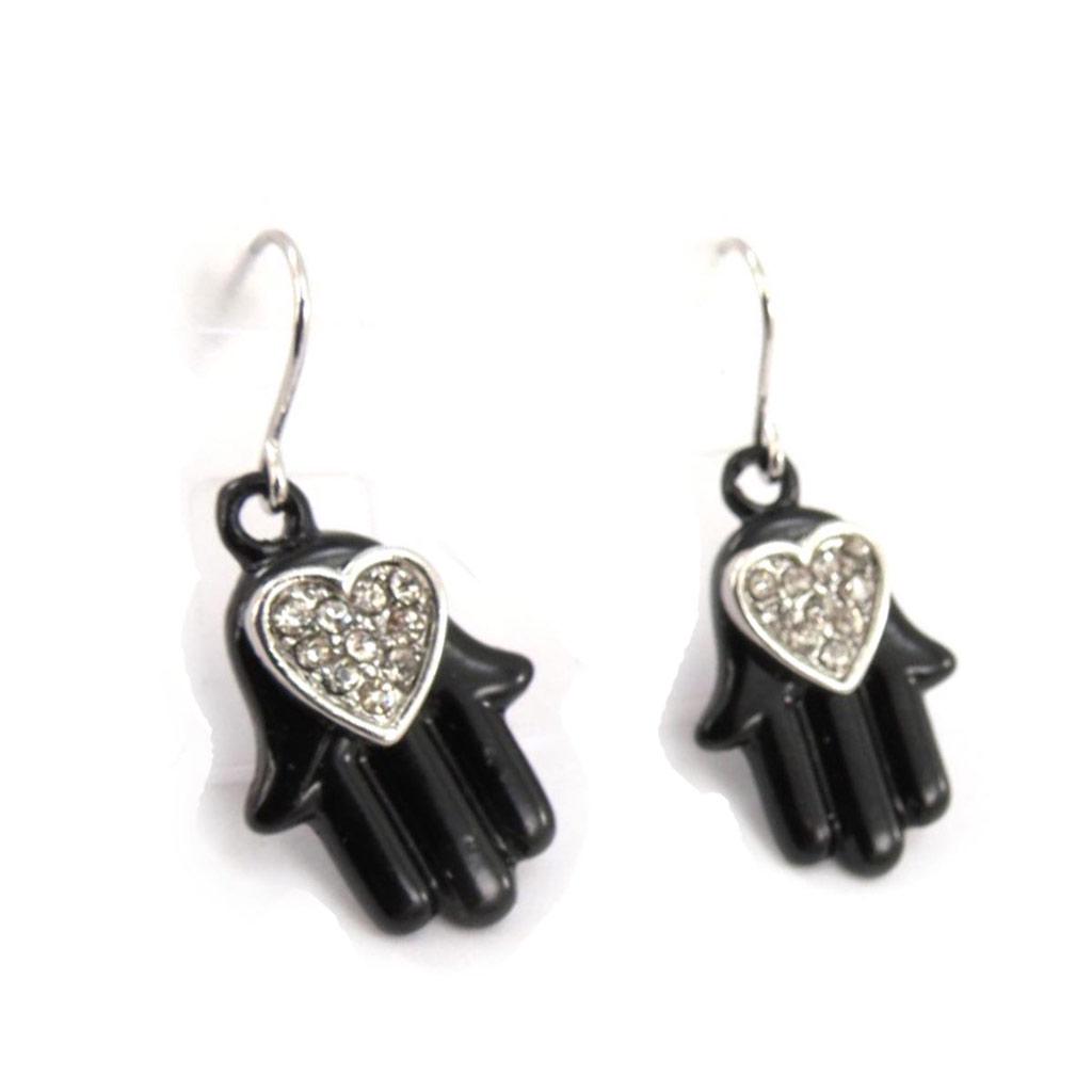 Les Trésors De Lily [J7714] - Designer-Ohrringe 'Fatma' schwarz weiß