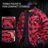 Wosawe Unisex Retro Motorcycle Armored Shirts Winter Thermal Fleece Motorcycle Jacket with Back Shoulder Elbow Protector