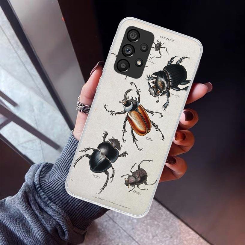 Bugs Bees Scientific Decomposition Phone Case For Samsung Galaxy A12 A52S A42 A32 A22 A51 A50 Note 20 Ultra 10 S10 Plus A71 A70