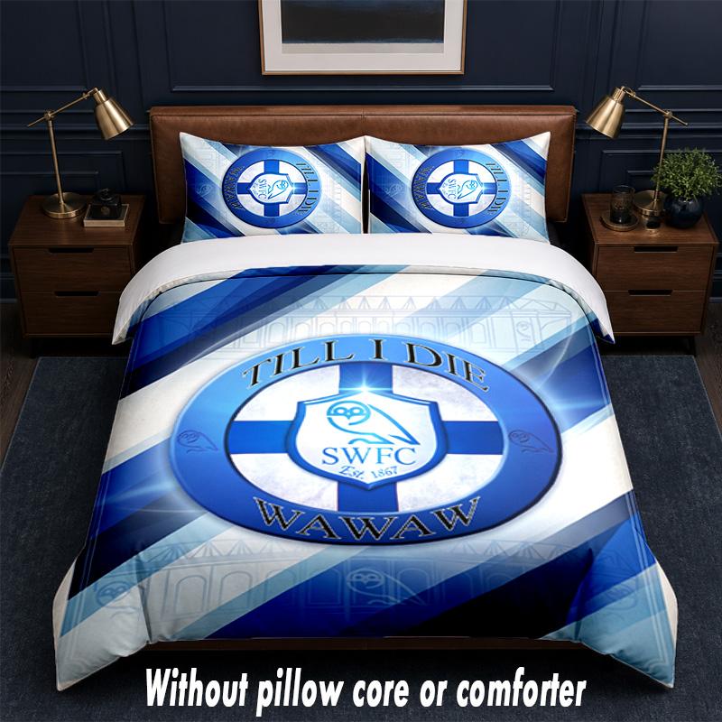 Sheffield Wednesday Design Bed Bedding Set 1 Duvet Cover + 2 Pillowcases Soft Breathable Household Bed Linens