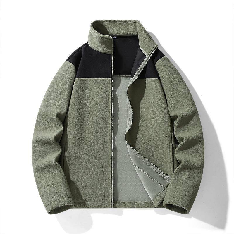 New Autumn and Winter Cold-proof and Warm Fleece Jackets for Men and Women, the Same Fashionable Color Matching Outdoor Polar Fleece Jackets S