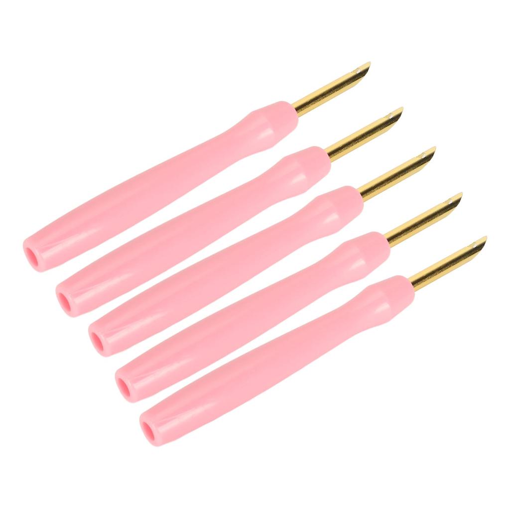 5pcs Punch Needle Ergonomic Handle 5.0mm Punch Needle Pen for Sewing Embroidery Craft Pink