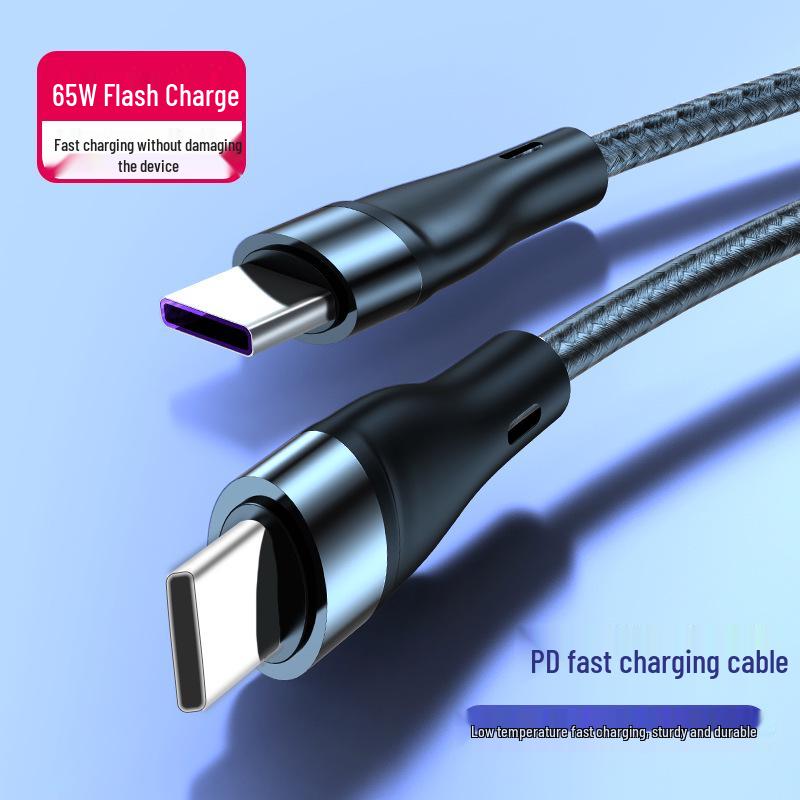 PD60W Dual-Head Type-C Charging Cable for Apple, Xiaomi, Huawei Devices