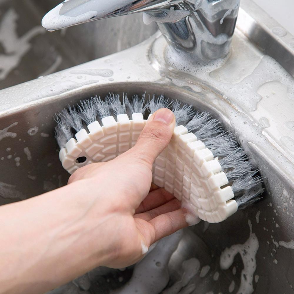 2Pcs Without Dead Corners Corner Brush Bendable Scrubber Cleaning Tool Tile Floor Cleaner  Bathroom