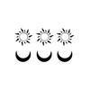 Minimalistische Sonne und Mond Tattoo-Aufkleber Wasserdicht und Langlebig Personalisierbare Handgelenkmodelle Simulierte Tattoo-Aufkleber