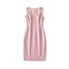 Women's Gray Vest Suit Dress - Retro Sleeveless Sheath with Waist-Cinched High-End Style