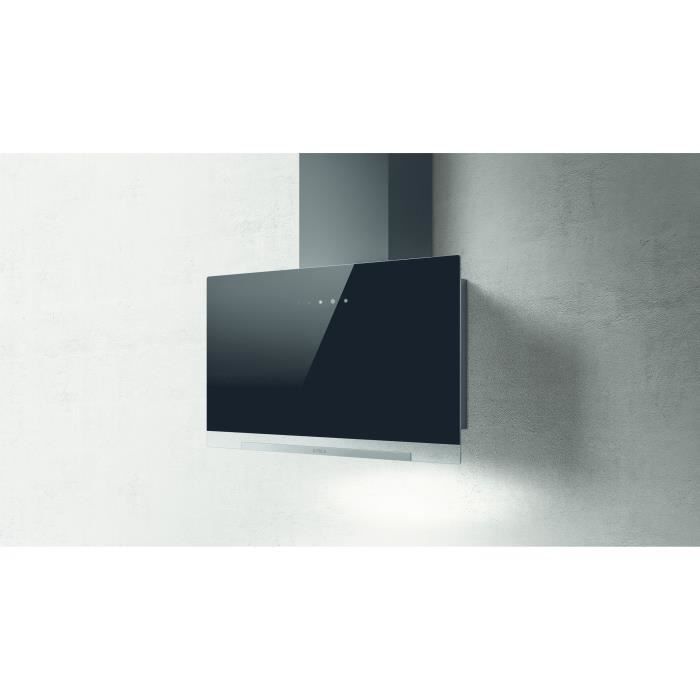 Hood - ELICA - Aplomb - BL/A/60 - 58.8 x 65.5-99 x 25 cm - Black glass / Anthracite grey