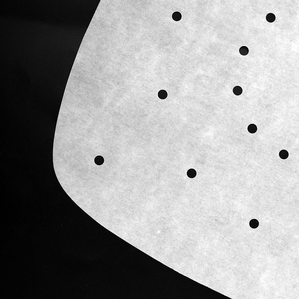 7.5in Perforated Square Steamer Paper Liners for Air Fryer Cooking Steaming(White)