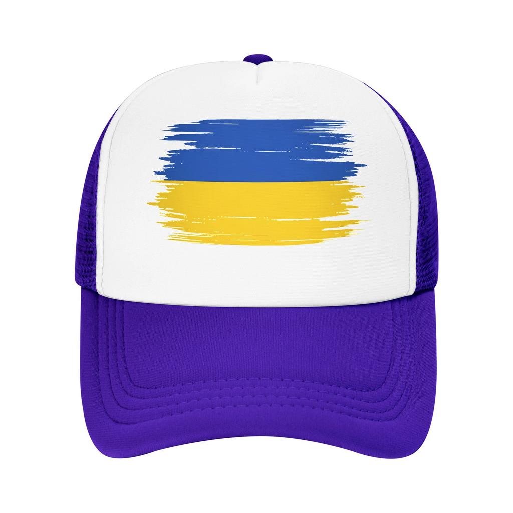 Summer Mesh Sun Hats Ukraine Flag Baseball Cap Unisex Print Outdoor Sports Adjustable Baseball Caps
