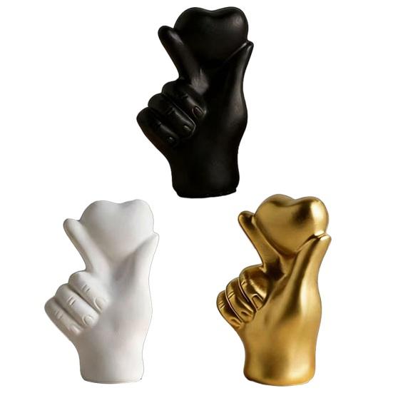 Yousheng Heart Hand Gesture Sculpture Romantic Desktop Love Ornaments for Living Room Home Table Decor Valentine Day Wedding Gifts