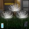 Remote-Control Solar Firework LED String Lights - Waterproof, Decorative Copper Wire Lights for Outdoor Use