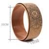 Haskoss Yoga Wheel Yoga Block Cork Yoga Wheel for Yoga Poses and Backbend Inversions with Wood Grain Effect and Mandala Derma Yoga Prop Wheel Print,