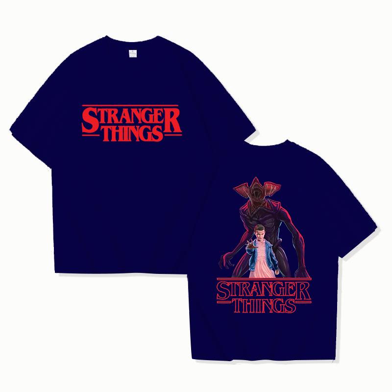 Unisex Stranger Things Graphic T-Shirt - Short Sleeve, Round Neck Casual Top
