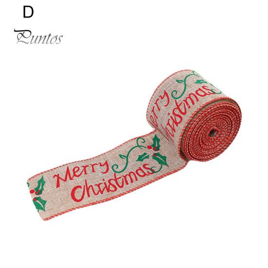 5m Christmas Decoration Ribbon Merry Christmas Tree Elk Snowflake Red Green Dots Let It Snow Gift Packing Xmas Bow Gifts Wrapping Ribbon