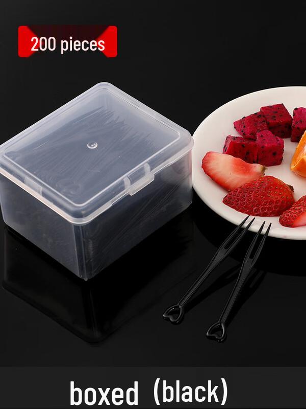 Shixun Heart-Shaped Individually Wrapped Plastic Fruit Forks