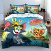 Tom and Jerry Cartoon Bedding Set Bedding Set (1 Duvet Cover, 2 Pillowcases, Duvet Not Included)