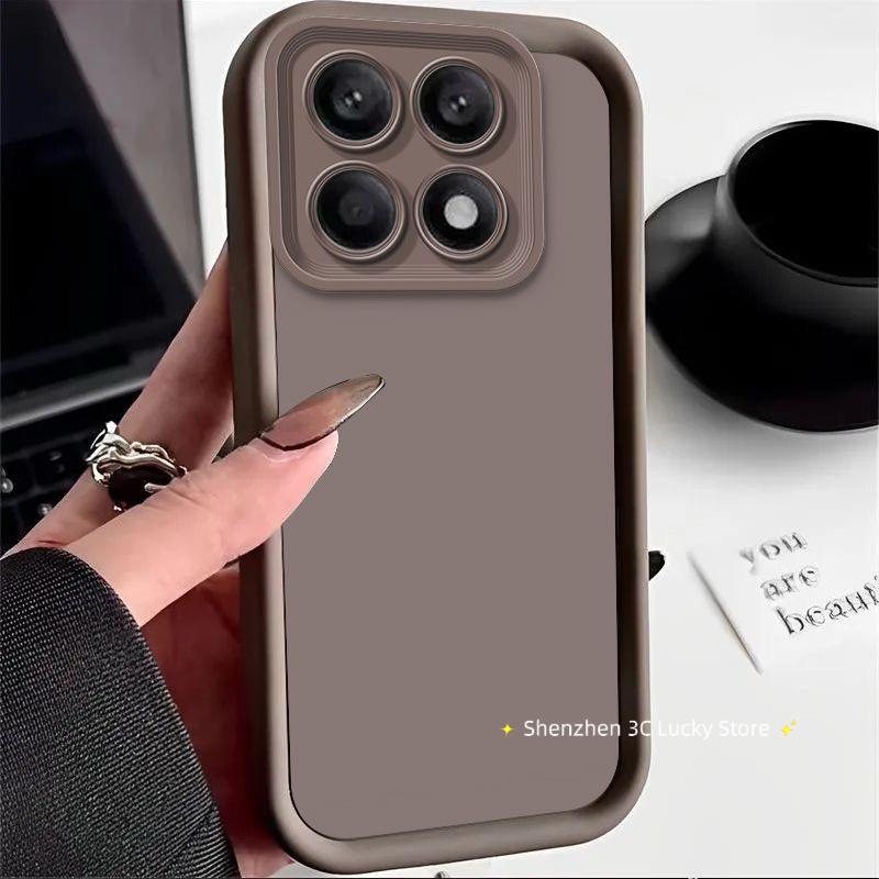 Für Xiaomi Mi 15T 15 T Pro 15tPro Mi15T Mi15tPro Hülle Rückabdeckung Silikon Matt Stoßfest Weicher Schutz Handyhüllen For Xiaomi 15T kaffeebraun