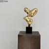Minimalist Gold-plated Geometric Statue Desk Decoration Abstract Artwork Ornaments Creative Sculpture Room Aesthetic Decor