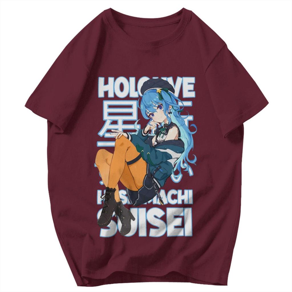 Men T Shirt Idol Showdown Hololive Hoshimachi Suisei Gifts Y2K Graphic Tees Unisex Clothes T Shirts