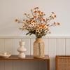 Retro Pastoral Artificial Plum Blossom Floral Ornaments - Small Decorative Flowers for Photography, Living Room, or Dining Table Arrangement