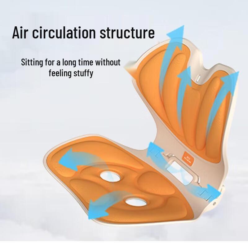 Almofada de Suporte Lombar Ergonômico Hezheng com Calor e Massagem