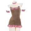 Sex Lingerie Sexy Bed Robe Tube Top Plush Cartoon Cute Two-dimensional Bear Babes