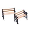2PCS Miniature Park Chairs Model Furniture Figurine For 1/12 Doll House Decoration Garden Scene Display Accessories