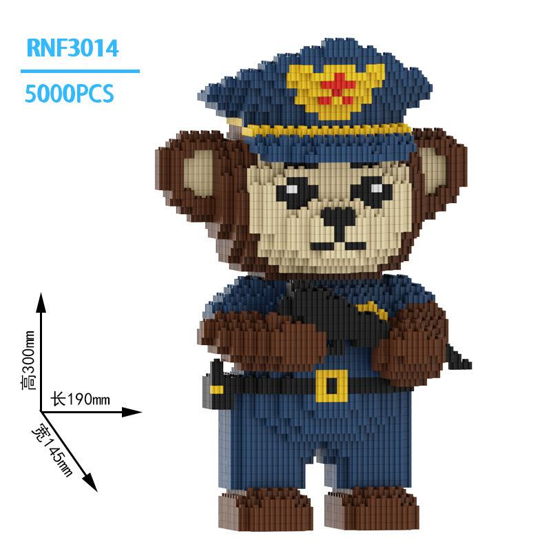 30cm New Creative Cute Animal Rabbit Panda Professional Small Particle Building Blocks DIY Creative 3D Model Children's Toy Gift