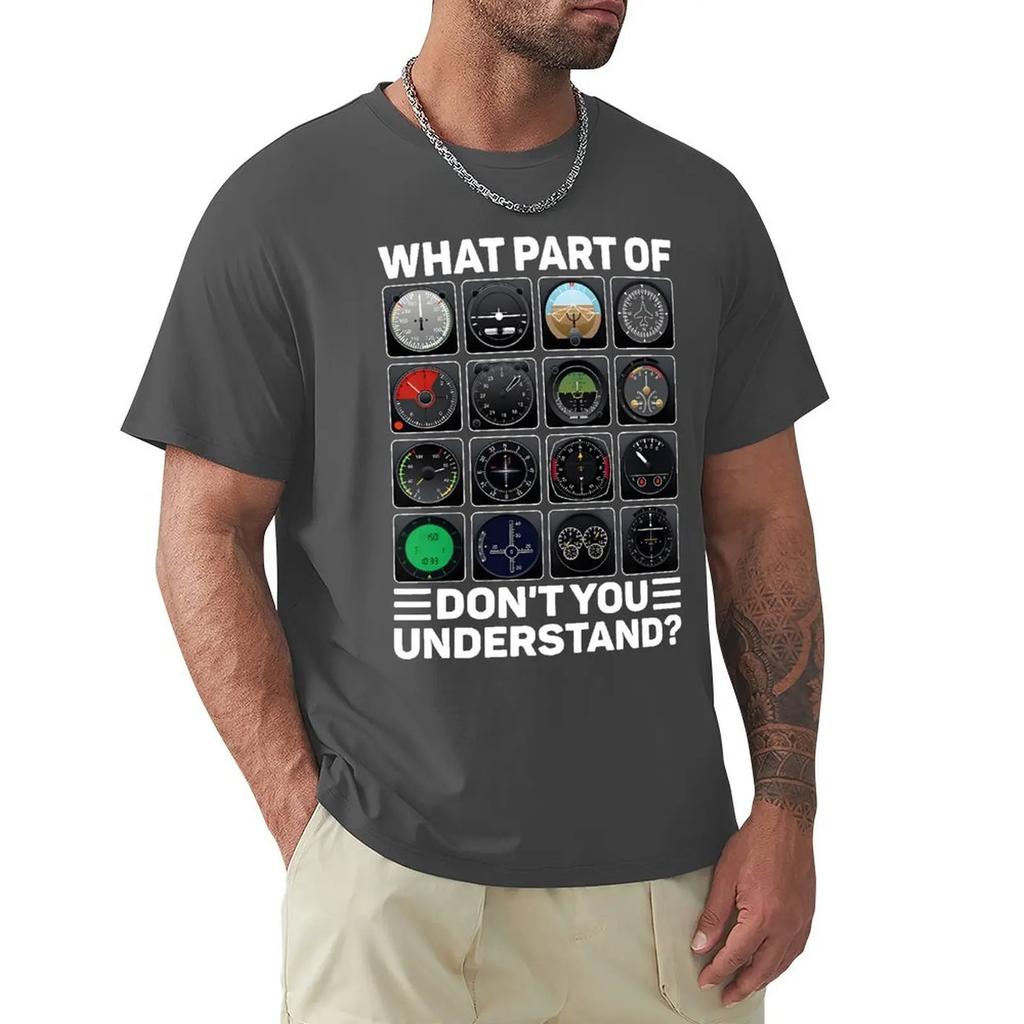 Letecká Letadlo Pilot Nástroje Přístroje Trička Grafická Bavlna Streetwear Krátký Rukáv Narozeninové Dárky Tričko Pánské