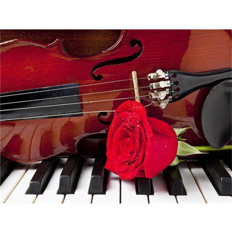 5D Paint With Diamonds Flower DIY Diamond Painting Rose Mosaic Rhinestones Pictures Wall Art Handicraft