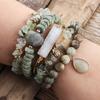 Handmade Natural Stone Bracelet Beads Bracelet Adjustable Bracelet Unisex Charm Bracelet Suitable for All Wrist Sizes