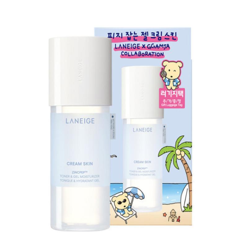 Laneige X ggamja Collaboration Cream Skin Zincpep Toner & Gel Moisturizer 170ml / gift Luggage Tag