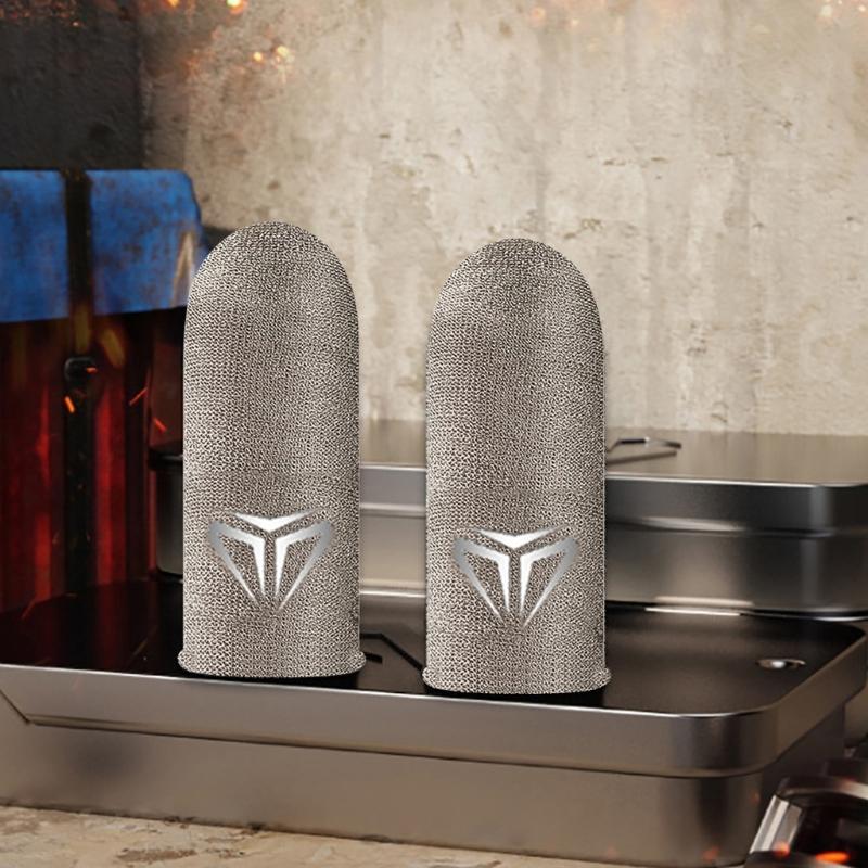 Finger Sleeve Sweatproof Breathable Finger Cover 1/2 Pair for Mobile Game for Touch Screen Finger Gloves with Storage Bo