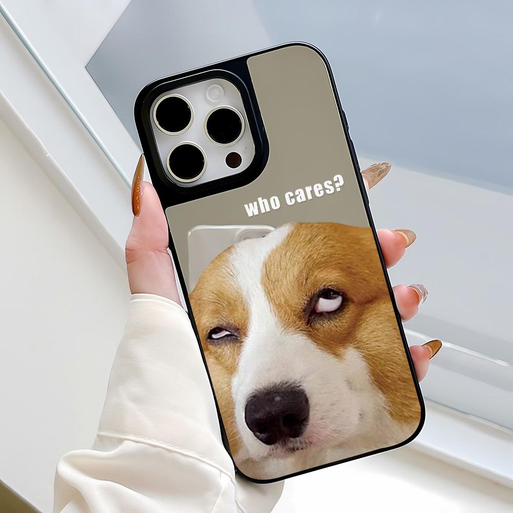 

Зеркальный чехол для телефона для iPhone 15 11 13 14 для 15 16 Pro Max 12 13 16 Pro Чехол для телефона в милом стиле с облаками, цветами и животными iPhone 16 чёрный