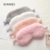 Plush Light-Blocking Sleep Mask - Breathable, Skin-Friendly Eye Mask for Autumn/Winter with Ice Pack Feature.