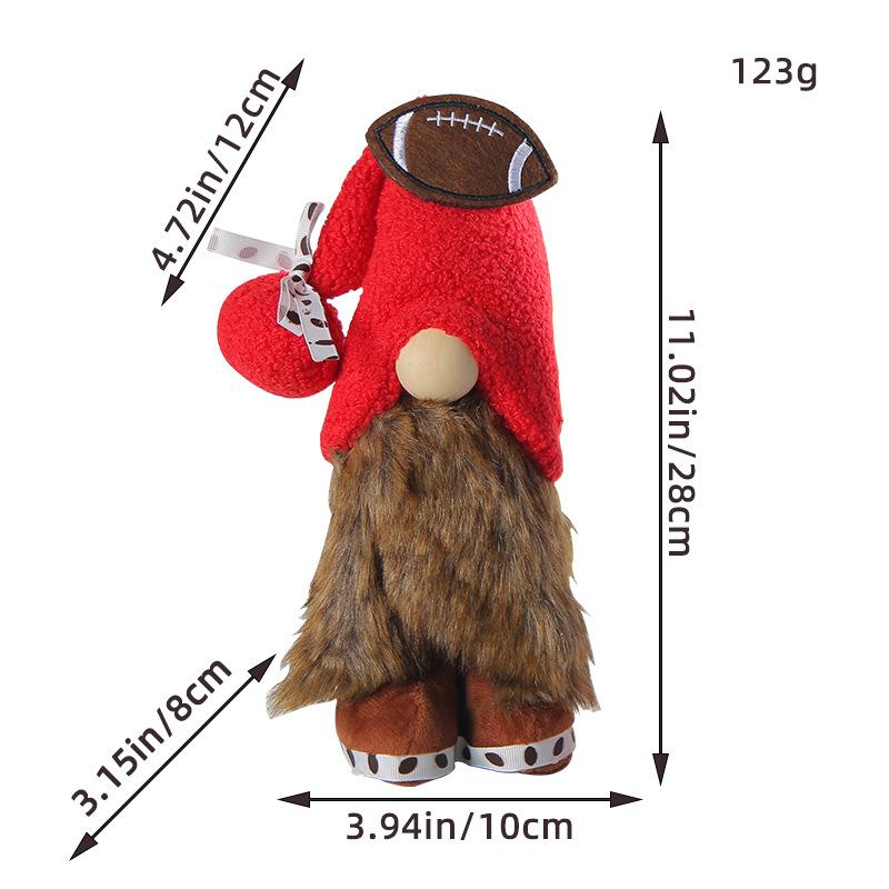 

Baseball Football Style Faceless Doll Scene Decorative Dwarf Doll